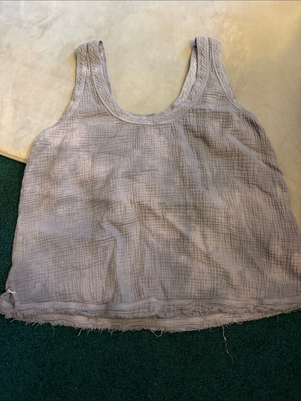 Faherty Women's Washed Mauve Cotton Tank Top xxl